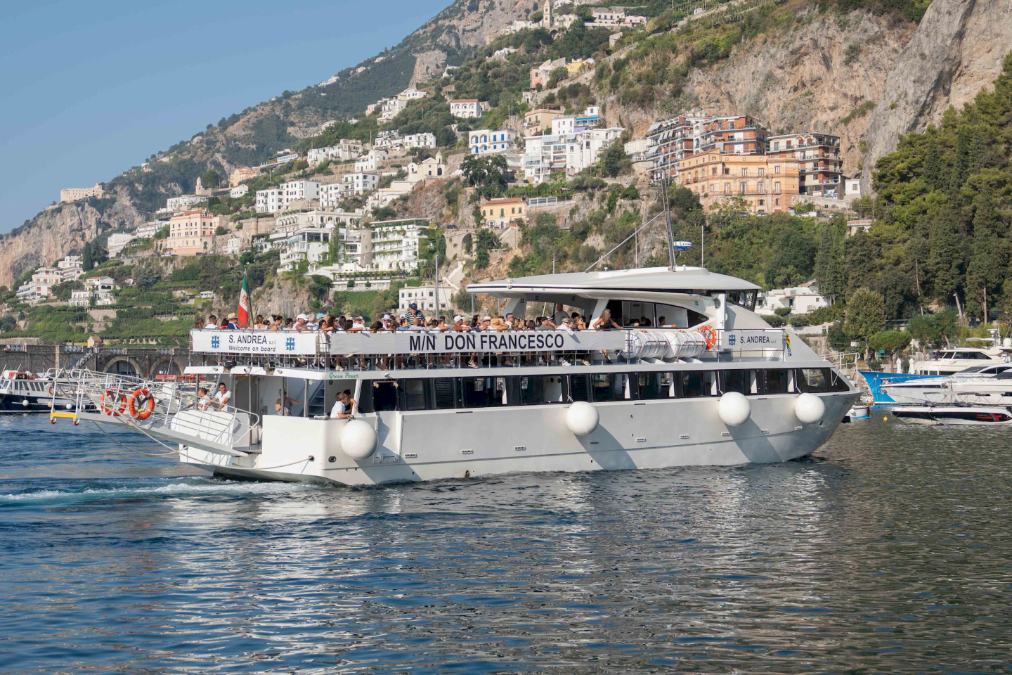S. Andrea's M/V Don Francesco leaving Amalfi