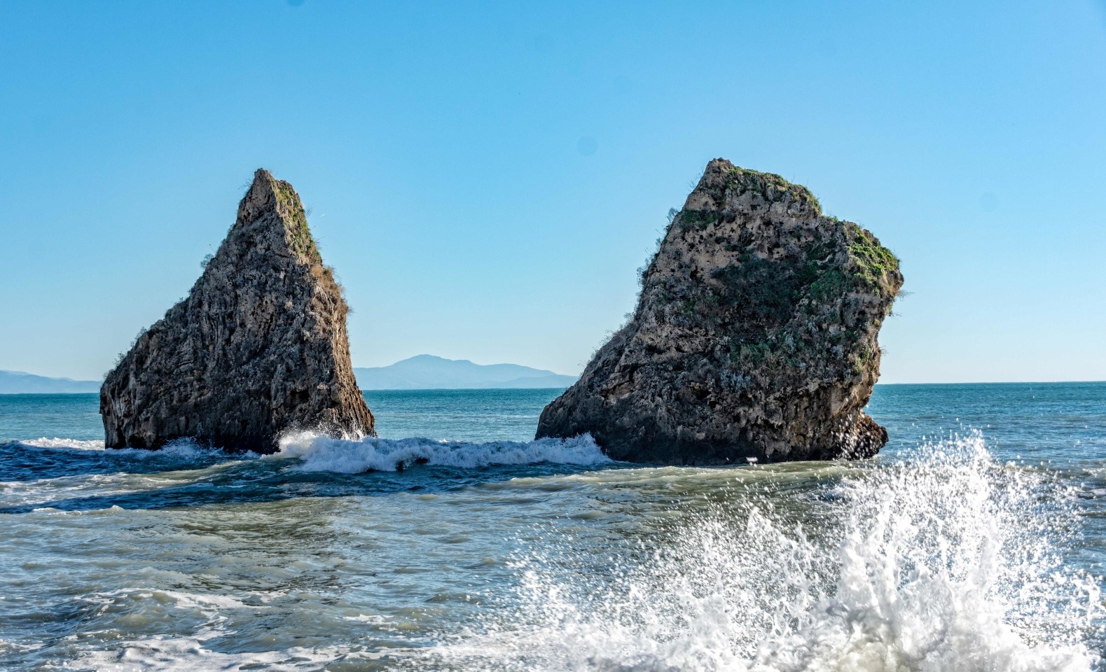 The Due Fratelli sea stacks off the coast of Vietri sul Mare