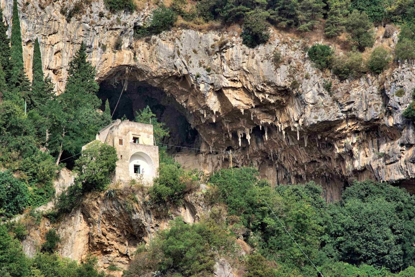 Masaniello’s Cave in Atrani, rock architecture of the Amalfi Coast