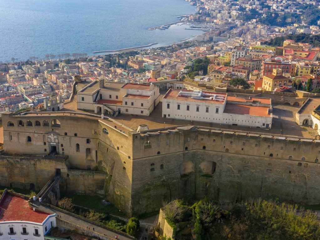 Panoramic view of Naples from Certosa di San Martino overlooking the gulf and city