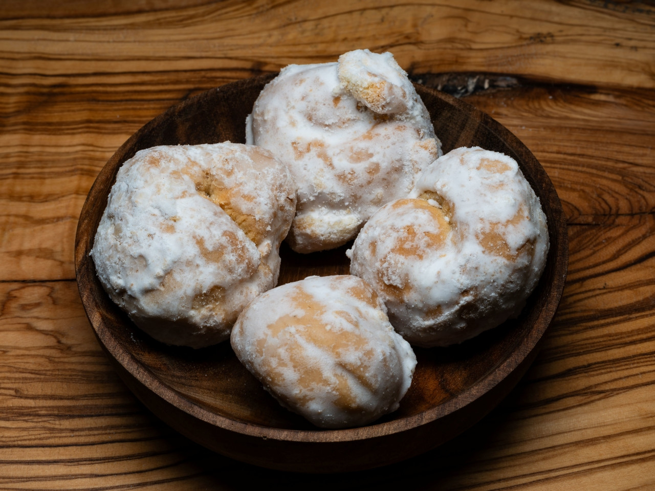 Traditional sweet pastries from Castellammare di Stabia served on a rustic table
