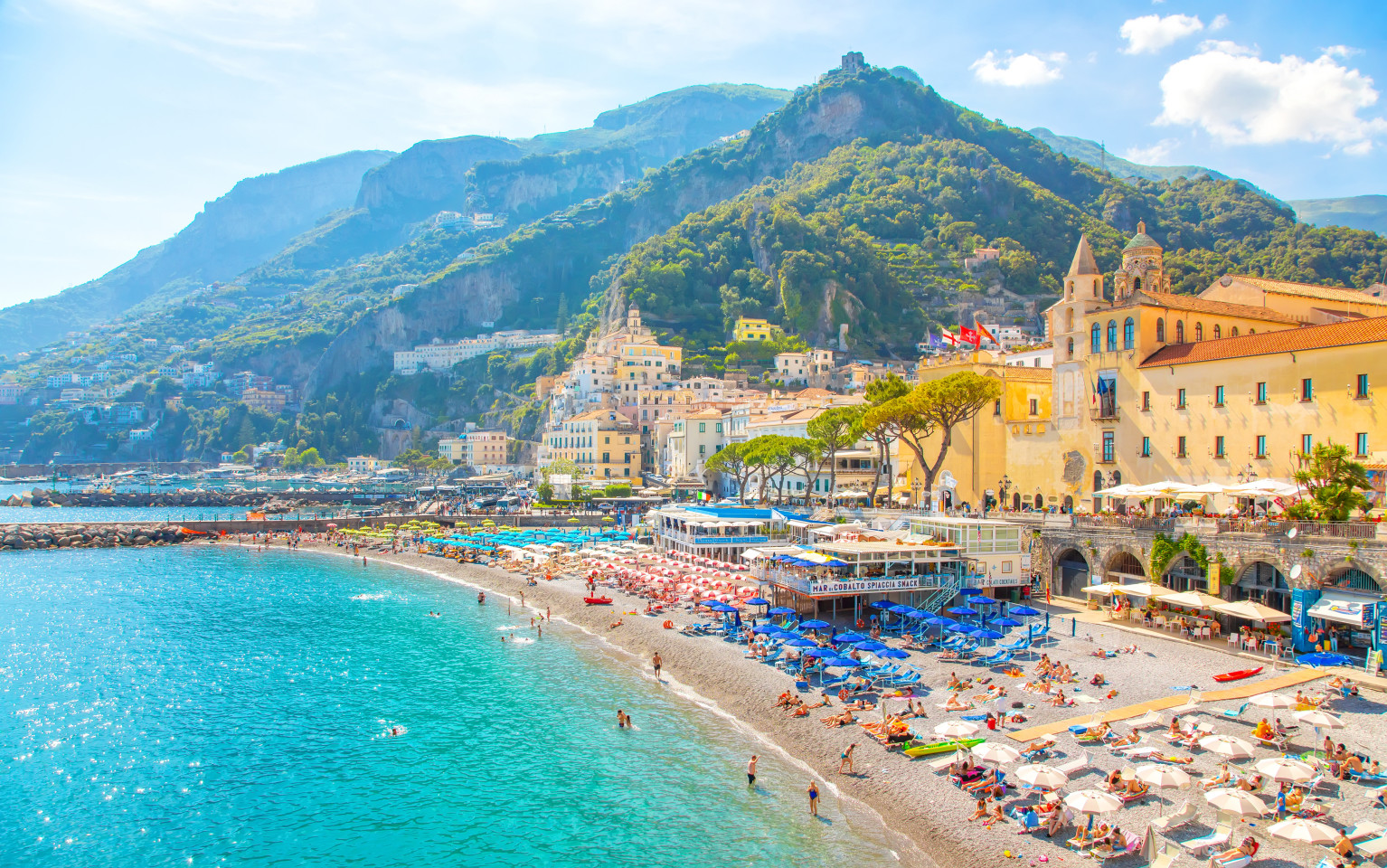 Amalfi sulla spiaggia