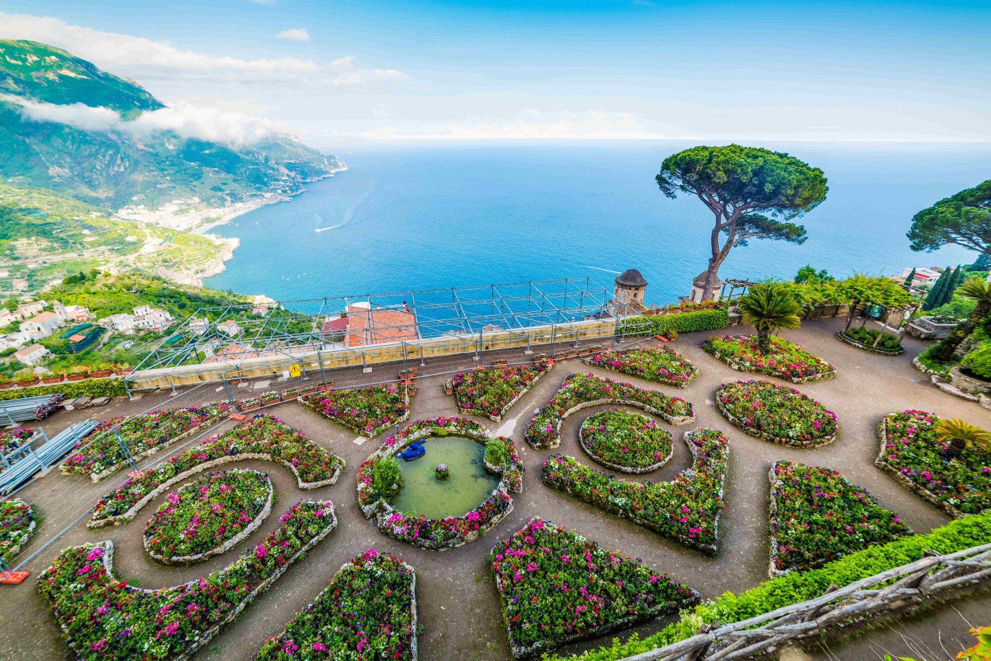 Panoramic terrace in Ravello with Mediterranean views