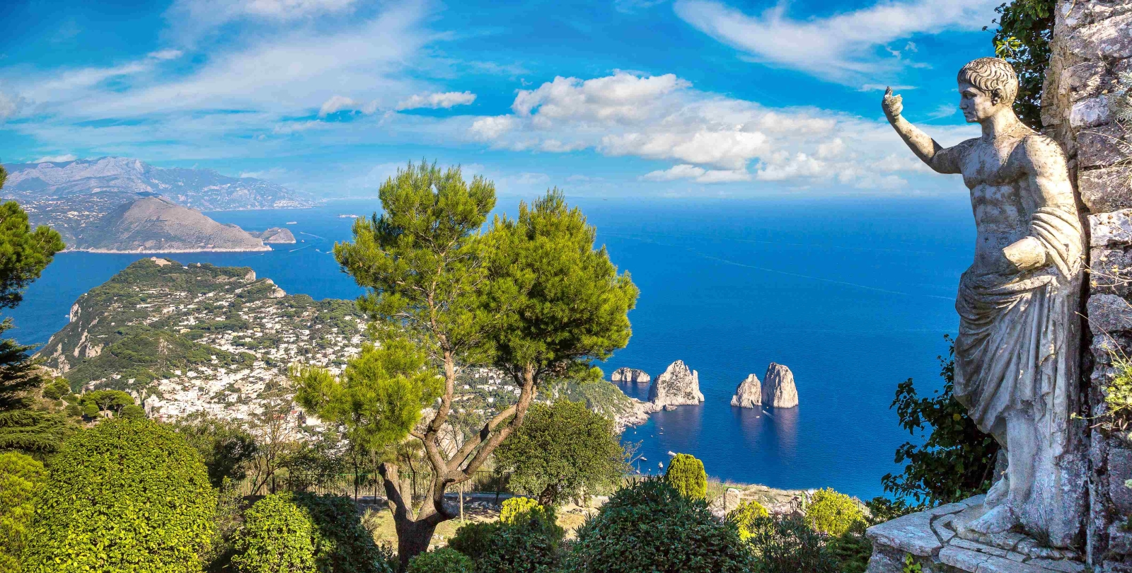 View from Monte Solaro, Anacapri, reachable in a day with the Sorrento Capri ferry